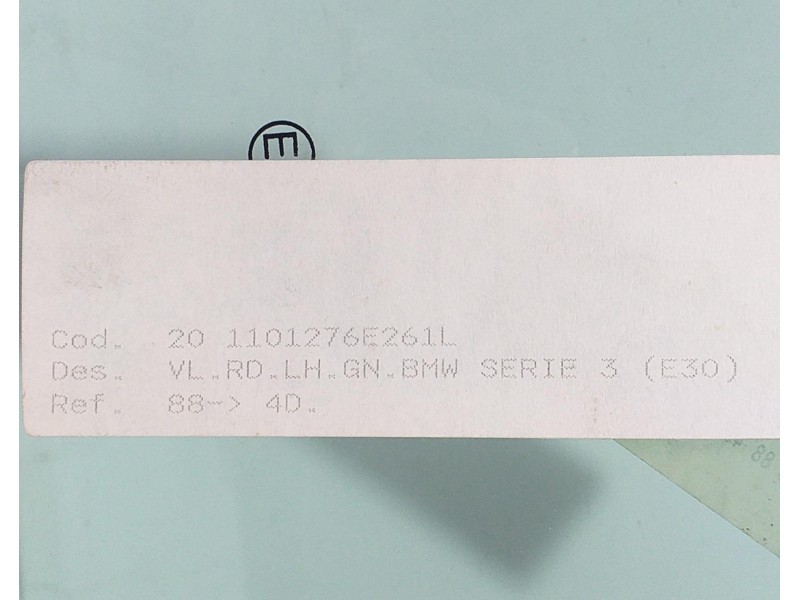 Recambio de luna trasera izquierda para bmw serie 3 berlina (e30) 316i referencia OEM IAM M40B16 69921  Recambio de luna trasera izquierda para bmw serie 3 berlina (e30) 316i referencia OEM IAM M40B16 69921