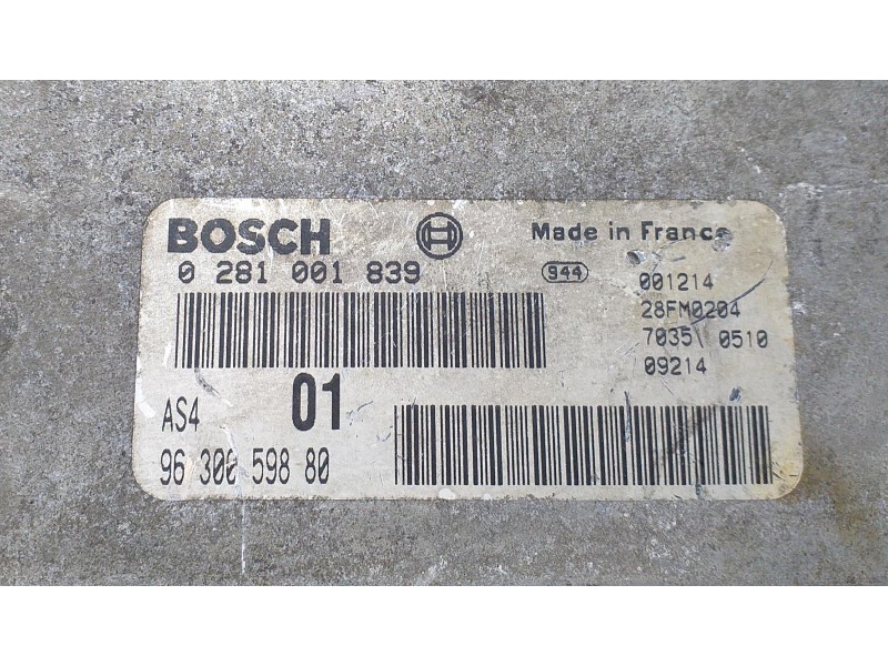 Recambio de centralita motor uce para citroën saxo 1.5 diesel referencia OEM IAM 9630059880 69978 R