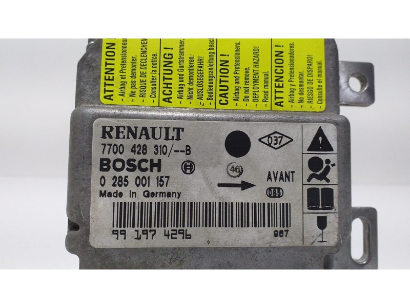 Recambio de centralita airbag para renault clio ii fase i (b/cbo) 1.4 referencia OEM IAM 0285001157 60193 