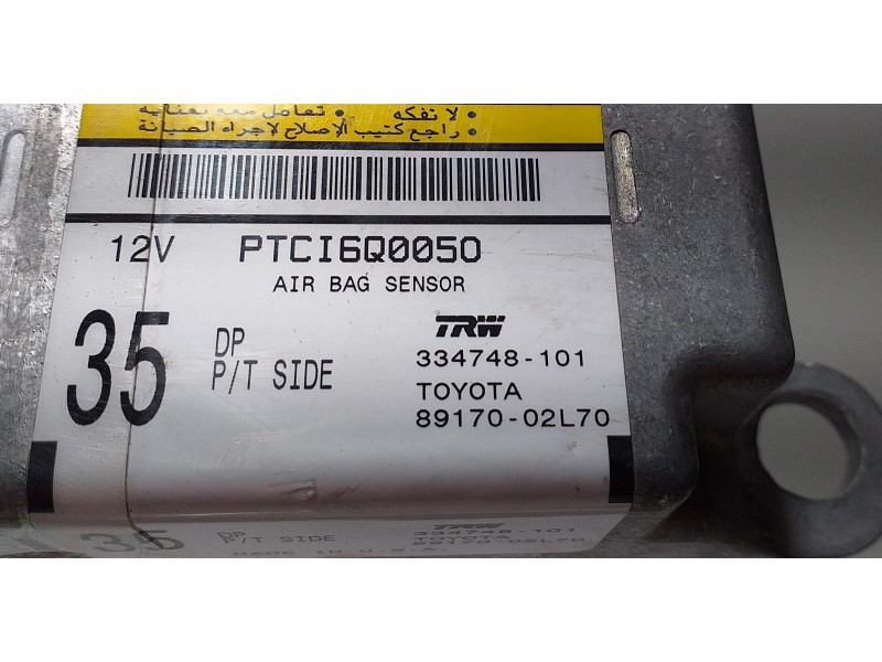 Recambio de centralita airbag para toyota corolla (e12) 2.0 d-4d linea luna berlina referencia OEM IAM 8917002L70 67162  Recambio de centralita airbag para toyota corolla (e12) 2.0 d-4d linea luna berlina referencia OEM IAM 8917002L70 67162