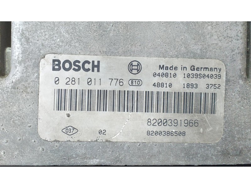 Recambio de centralita motor uce para renault megane ii berlina 3p confort expression referencia OEM IAM 8200391966 70050 R