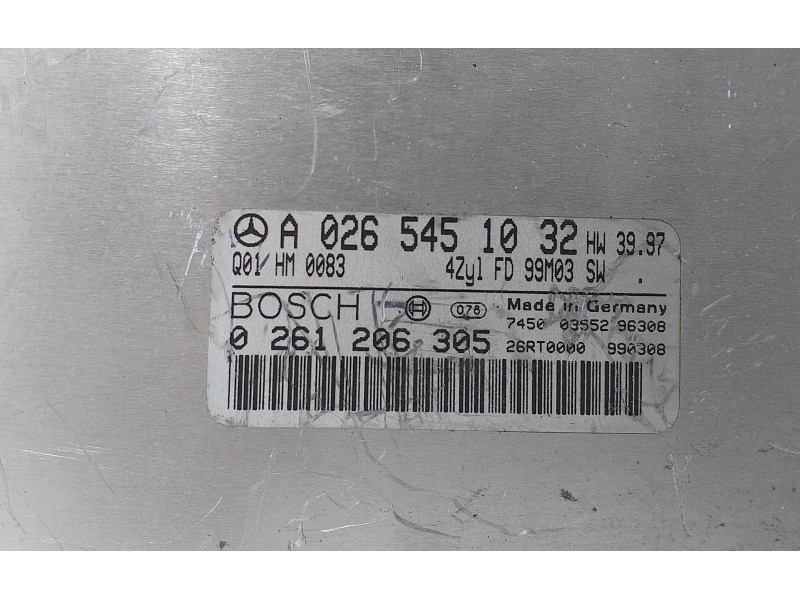Recambio de centralita motor uce para mercedes-benz clase c (w202) berlina 1.8 16v cat referencia OEM IAM A0265451032 70052 R