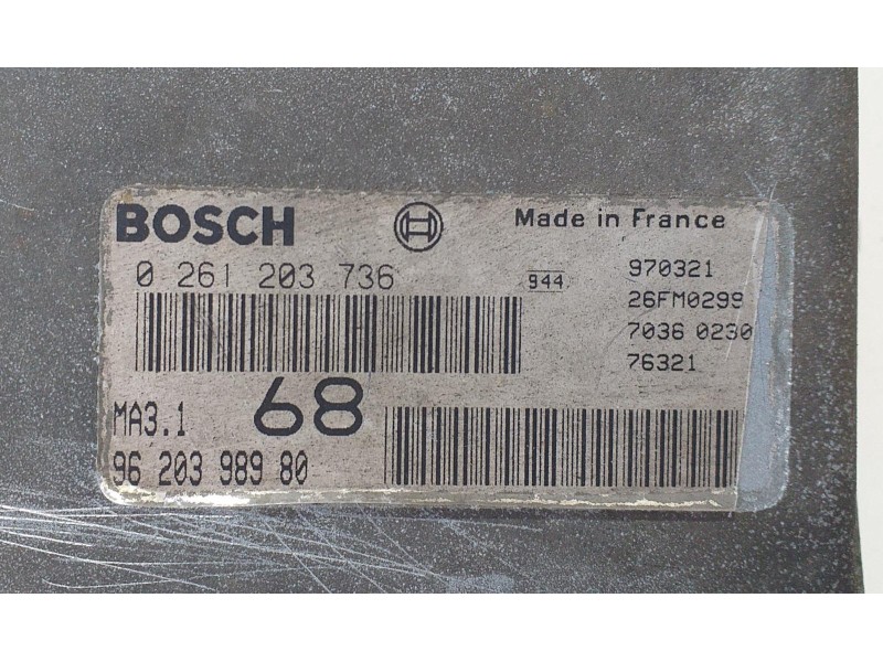 Recambio de centralita motor uce para citroën saxo 1.1 image referencia OEM IAM 9620398980 70054 R Recambio de centralita motor uce para citroën saxo 1.1 image referencia OEM IAM 9620398980 70054 R