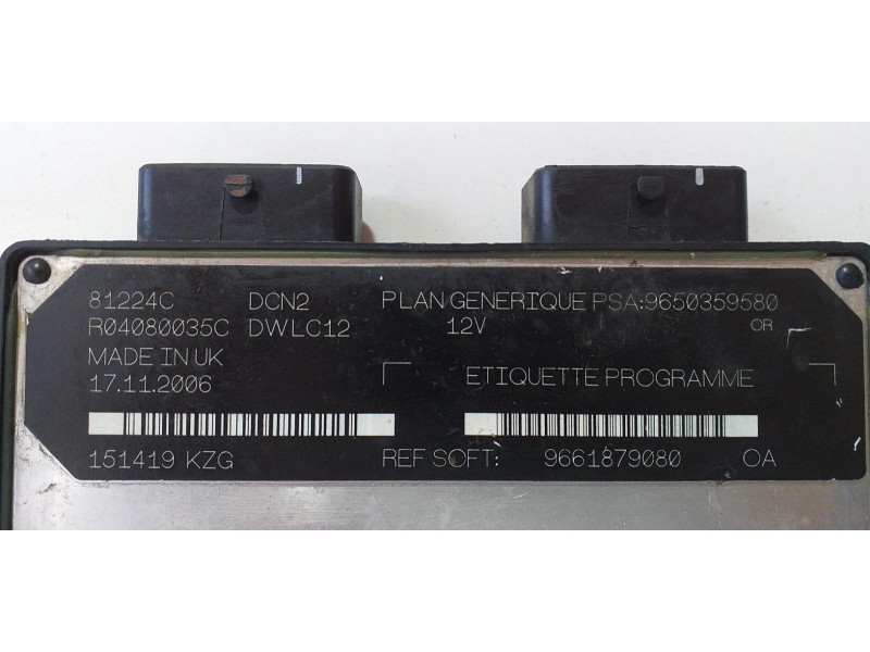Recambio de centralita motor uce para peugeot partner (s1) combispace referencia OEM IAM 9661879080 70062 R Recambio de centralita motor uce para peugeot partner (s1) combispace referencia OEM IAM 9661879080 70062 R