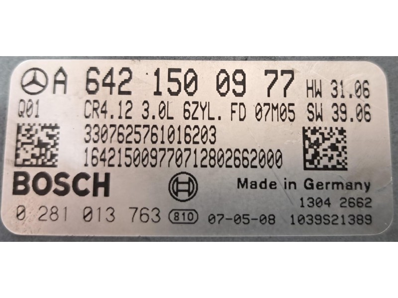 Recambio de centralita motor uce para mercedes-benz clase r (w251) 320 cdi l (251.122) referencia OEM IAM A6421500977 76859 