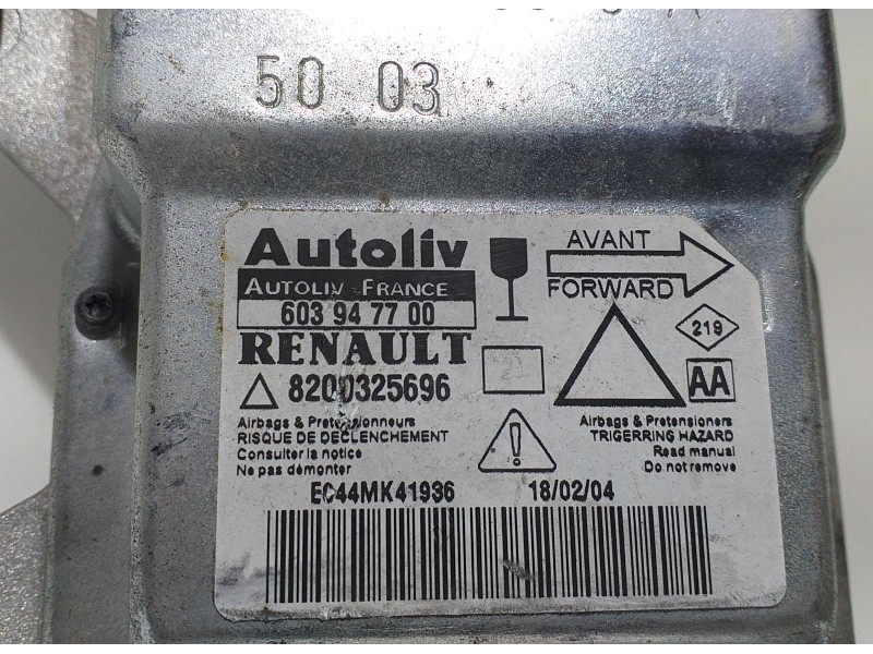 Recambio de centralita airbag para renault laguna ii (bg0) 1.9 dci diesel referencia OEM IAM 8200325696 60282 