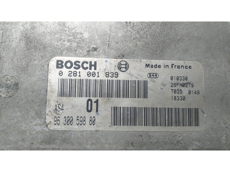 Recambio de centralita motor uce para citroën saxo 1.5 d sx referencia OEM IAM 9630059880 70207 R