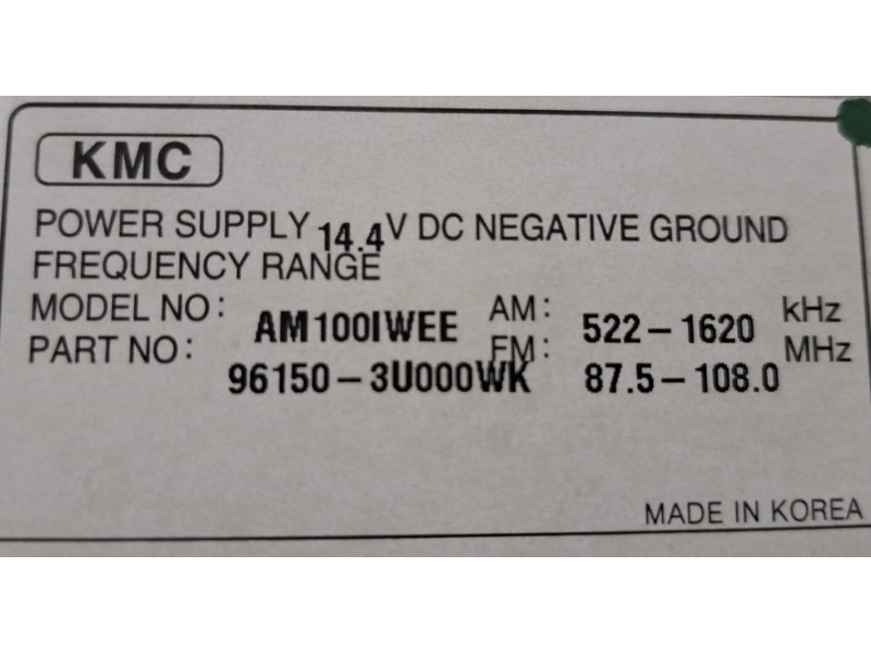 Recambio de sistema audio / radio cd para kia sportage concept 4x2 referencia OEM IAM 961503U000WK 76878 R