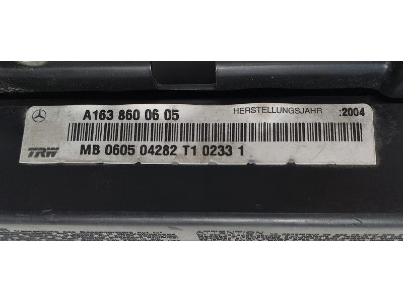 Recambio de airbag lateral delantero izquierdo para mercedes-benz clase m (w163) 2.7 cdi 20v cat referencia OEM IAM A1638600605 