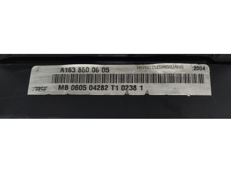 Recambio de airbag lateral delantero derecho para mercedes-benz clase m (w163) 2.7 cdi 20v cat referencia OEM IAM A1638600605 60