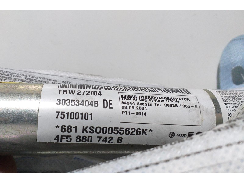 Recambio de airbag cortina delantero derecho para audi a6 berlina (4f2) 2.7 tdi referencia OEM IAM 4F5880742B 67318 