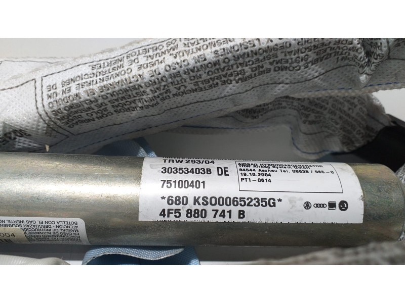 Recambio de airbag cortina delantero izquierdo para audi a6 berlina (4f2) 2.7 tdi referencia OEM IAM 4F5880741B 67319 