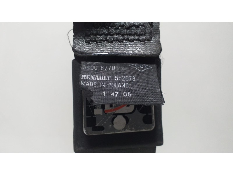Recambio de cinturon seguridad trasero central para renault clio iii luxe privilege referencia OEM IAM 33056057A 67360 