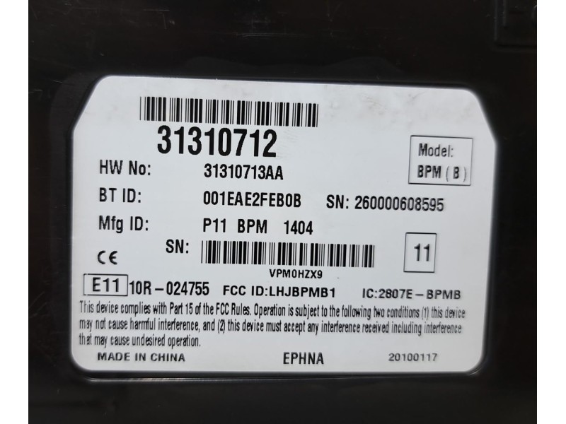 Recambio de modulo electronico para volvo xc60 2.4 diesel cat referencia OEM IAM 31310712 76933 