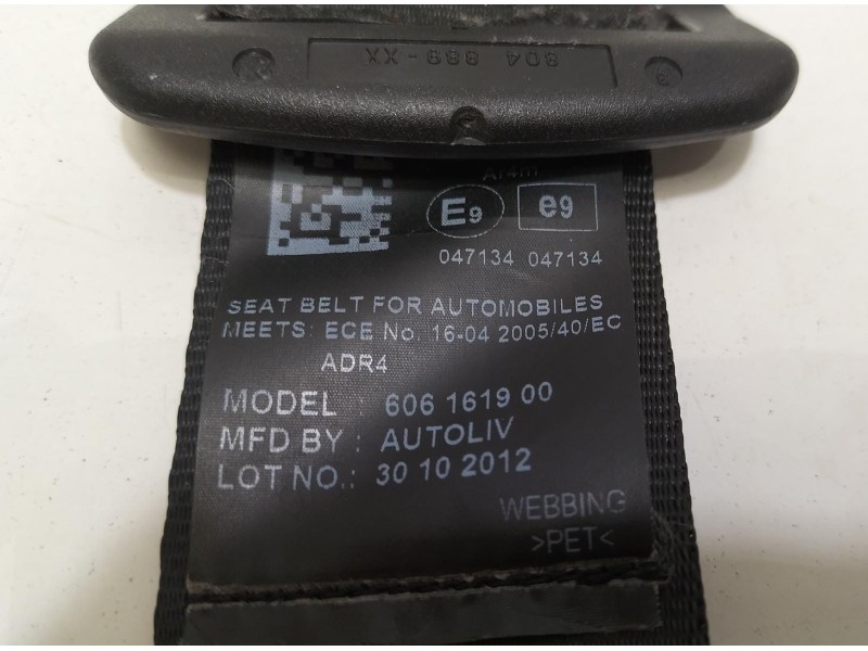 Recambio de cinturon seguridad trasero central para nissan qashqai (j10) acenta referencia OEM IAM 606161900 76966 