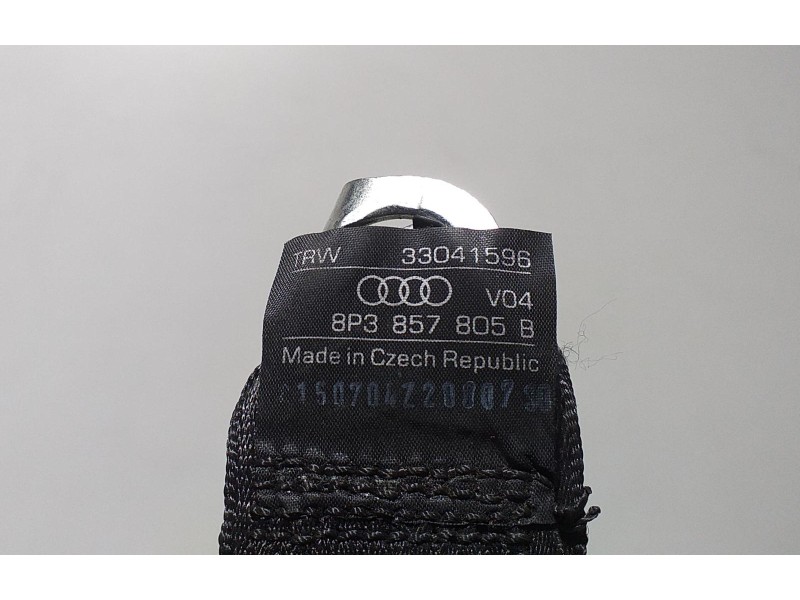 Recambio de cinturon seguridad trasero derecho para audi a3 (8p) 2.0 tdi ambiente referencia OEM IAM 8P3857805B 67382 