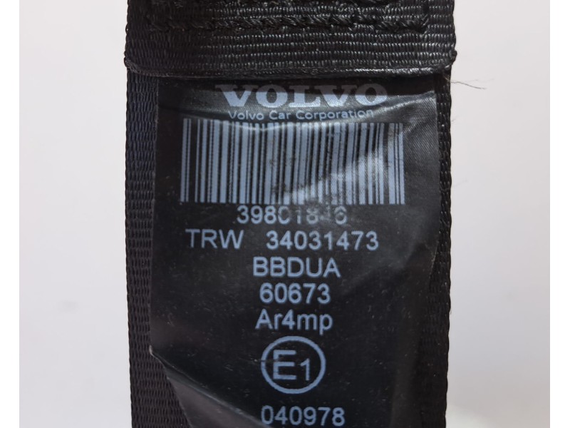 Recambio de cinturon seguridad trasero central para volvo xc60 2.4 diesel cat referencia OEM IAM 39801846 77001 