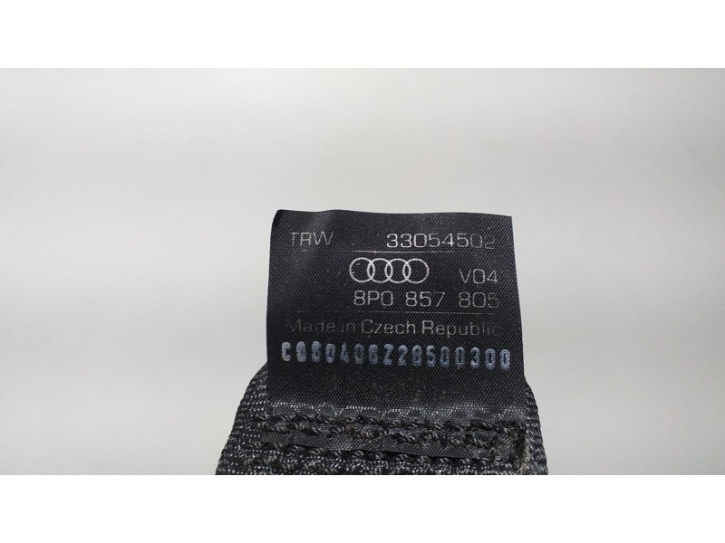 Recambio de cinturon seguridad trasero derecho para audi a3 sportback (8p) 2.0 tdi ambiente referencia OEM IAM 8P0857805 67396 