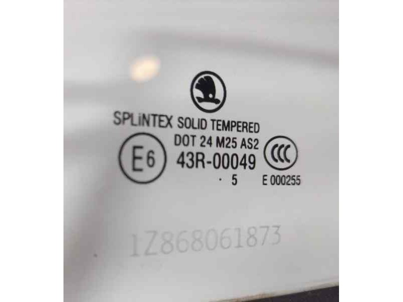 Recambio de luna custodia trasera izquierda para skoda octavia berlina (1z3) active referencia OEM IAM BJB 86287 