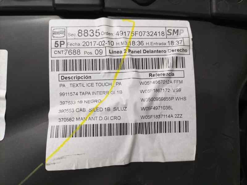 Recambio de guarnecido puerta delantera derecha para seat leon (5f1) reference referencia OEM IAM 5F4867132 83773 