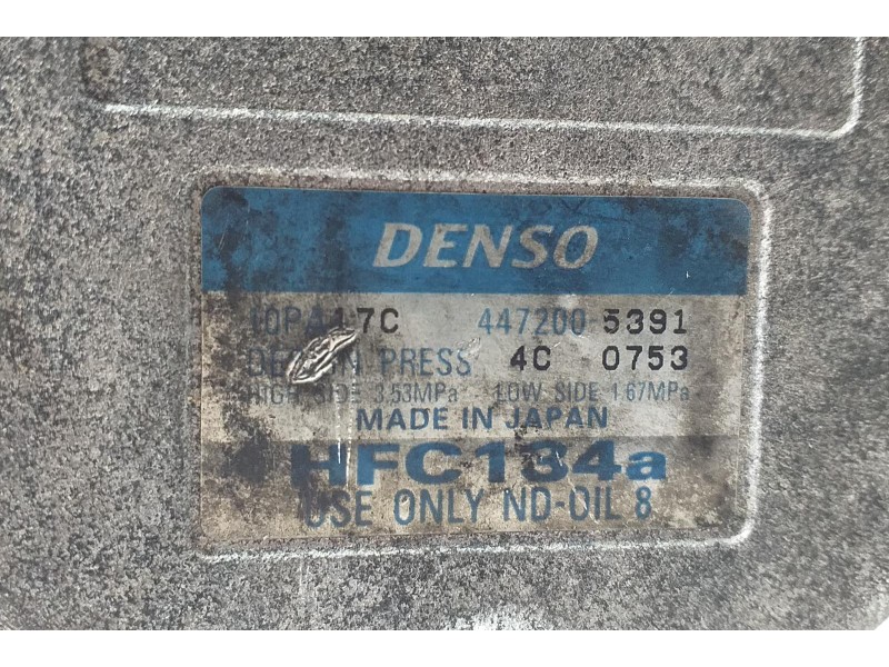 Recambio de compresor aire acondicionado para tata safari 1.9 1.9d referencia OEM IAM 4472005391 74224 R Recambio de compresor aire acondicionado para tata safari 1.9 1.9d referencia OEM IAM 4472005391 74224 R