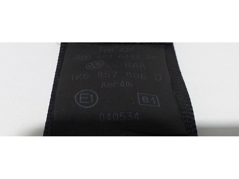 Recambio de cinturon seguridad trasero derecho para volkswagen golf v berlina (1k1) highline referencia OEM IAM 606471400 57081 