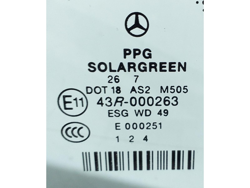 Recambio de luna custodia trasera izquierda para mercedes-benz clase r (w251) 500 l 4matic (251.172) referencia OEM IAM A2516700