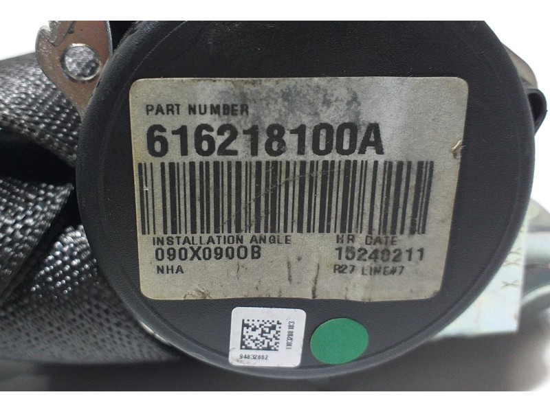 Recambio de cinturon seguridad trasero izquierdo para chevrolet aveo ls referencia OEM IAM 616218100A 57110 