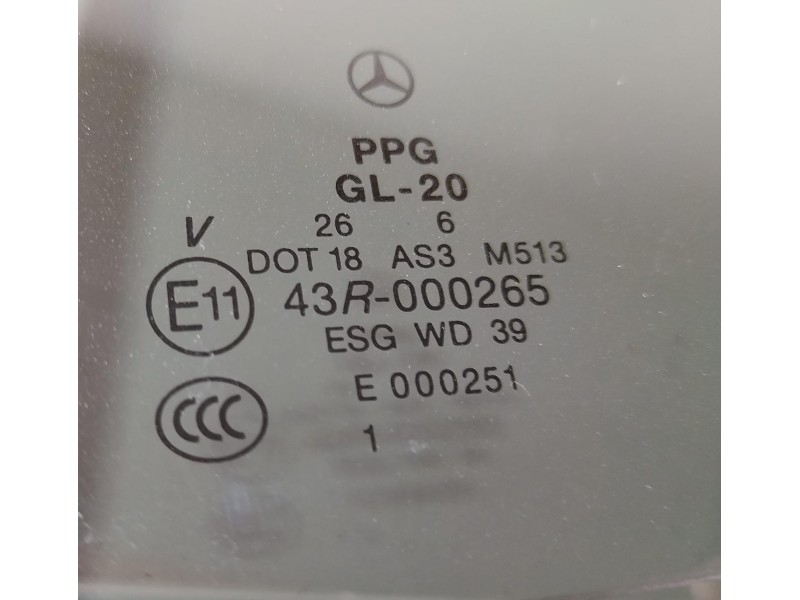 Recambio de luna custodia trasera izquierda para mercedes-benz clase r (w251) 320 cdi l (251.122) referencia OEM IAM A2517300355