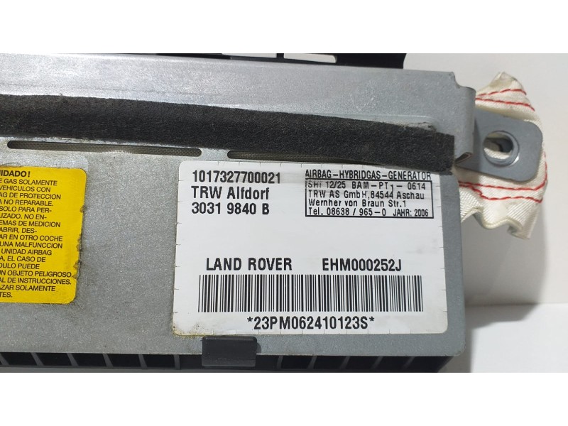 Recambio de airbag cortina trasero izquierdo para land rover range rover (lm) 3.6 td v8 referencia OEM IAM 30319840B 57311 