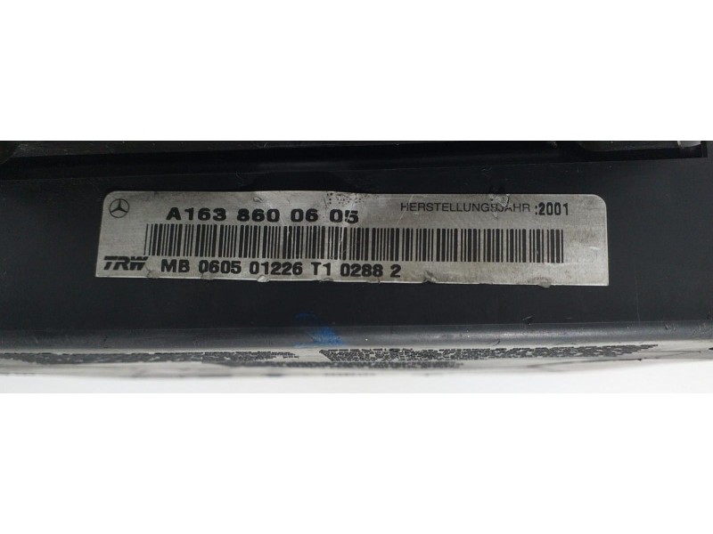 Recambio de airbag lateral derecho para mercedes-benz clase m (w163) 400 cdi (163.128) referencia OEM IAM A1638600605 57313 