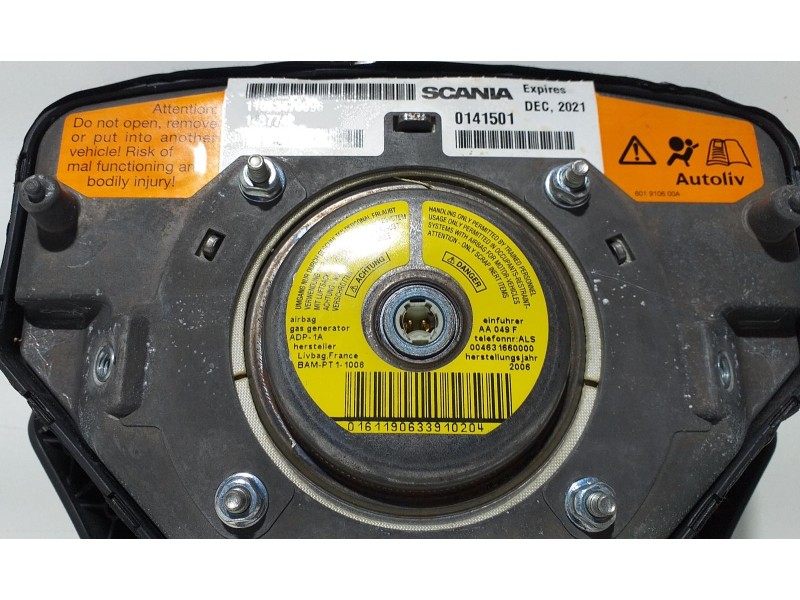 Recambio de airbag delantero izquierdo para scania serie p/g/r (l-clase) fg r620 (4x2) largo cr 19 topline referencia OEM IAM 14
