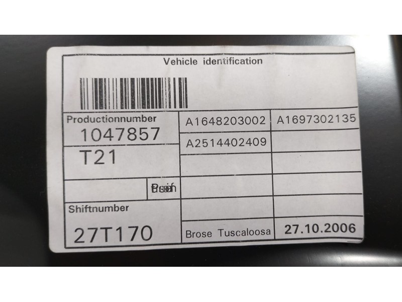 Recambio de elevalunas trasero izquierdo para mercedes-benz clase r (w251) 320 cdi l (251.122) referencia OEM IAM A2514402409 77