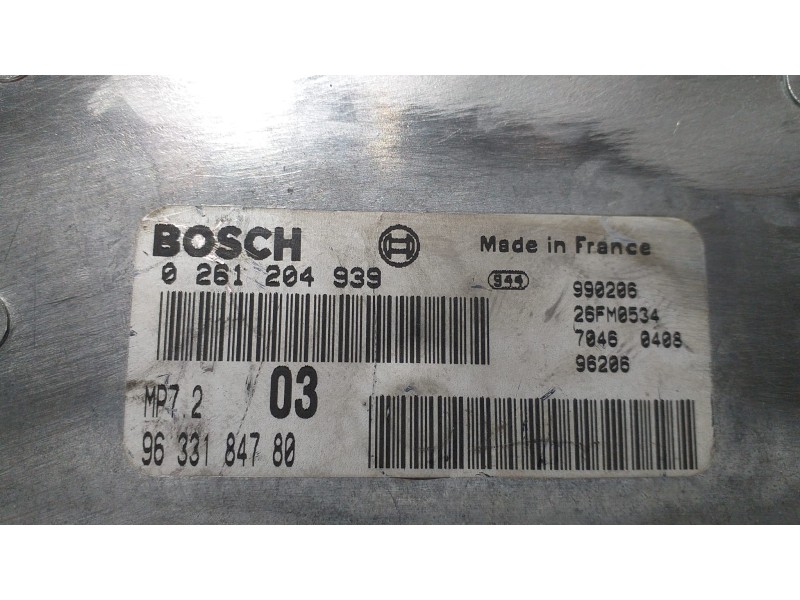 Recambio de centralita motor uce para citroën xsara berlina 1.6 16v tonic referencia OEM IAM 9633184780 57342 