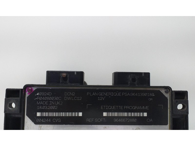 Recambio de centralita motor uce para peugeot 206 berlina xn referencia OEM IAM 9646672880 57362 