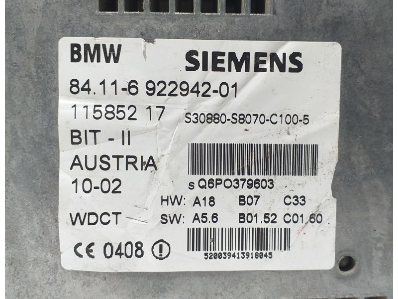 Recambio de modulo electronico para bmw serie 3 berlina (e46) 320d referencia OEM IAM 8411692294201 57402 