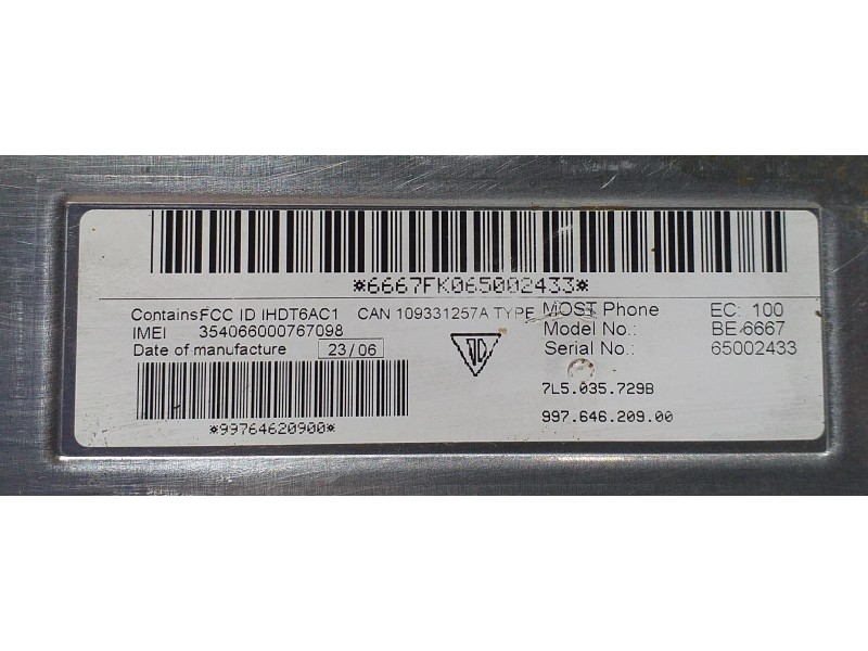 Recambio de modulo electronico para porsche cayenne (typ 9pa) s referencia OEM IAM 7L5035729 54412 