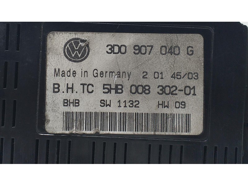 Recambio de centralita aire acondicionado para volkswagen phaeton (3d2/3d8) tdi v10 (5 asientos) referencia OEM IAM 3D0907040G 5