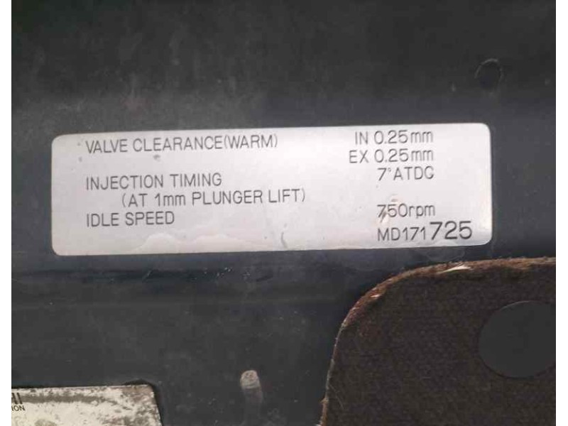 Recambio de capot para mitsubishi montero (v20/v40) 2500 td gl (3-ptas.) referencia OEM IAM MB861455 86504 