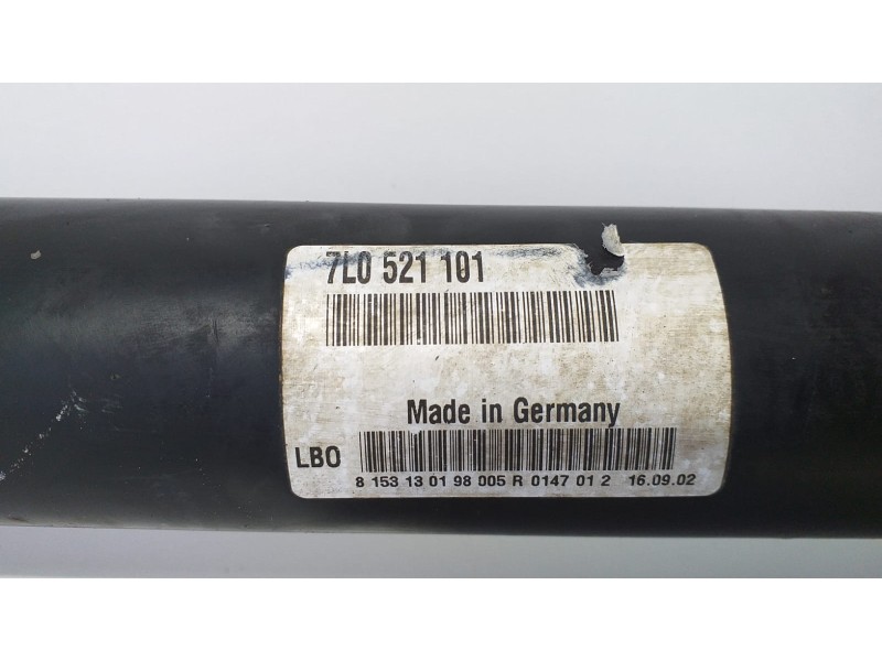 Recambio de transmision central delantera para volkswagen touareg (7la) v6 referencia OEM IAM 7L0521101 74758 