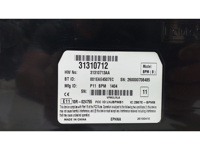 Recambio de modulo electronico para volvo xc70 kinetic awd referencia OEM IAM 31310712 65510 