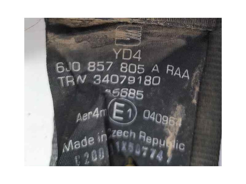 Recambio de cinturon seguridad trasero derecho para seat ibiza sc (6j1) reference referencia OEM IAM 6J0857805A 81912 