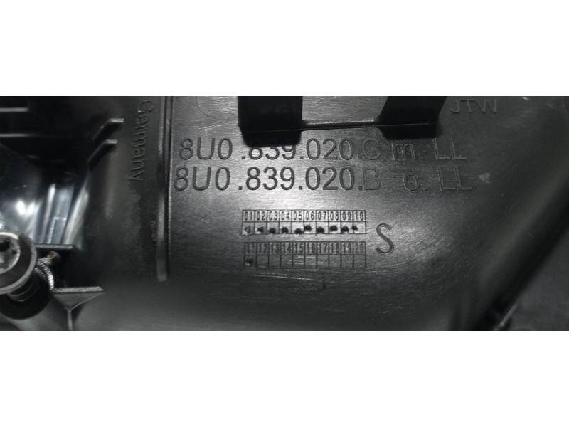 Recambio de maneta interior trasera derecha para audi q3 (8u) 2.0 tfsi (155kw) ambition quattro referencia OEM IAM 8U0839020C 57
