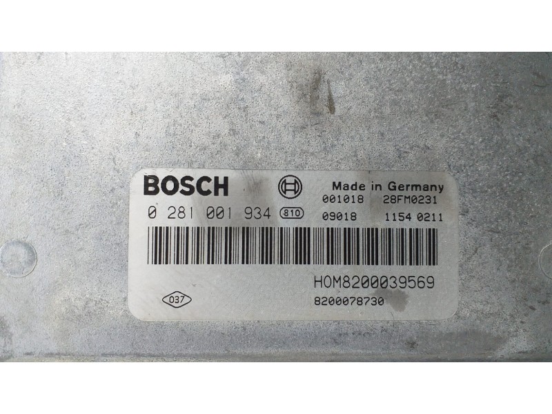 Recambio de centralita motor uce para renault scenic (ja..) 1.9 dci diesel cat referencia OEM IAM 8200039569 74891 R