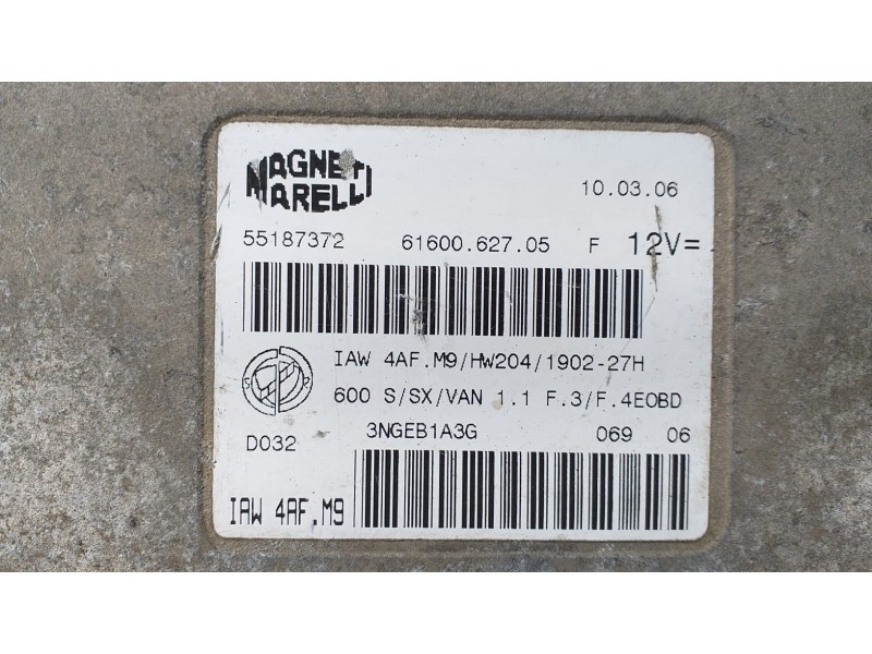 Recambio de centralita motor uce para fiat seicento (187) 1.1 referencia OEM IAM 55187373 74940 R