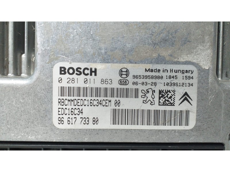 Recambio de centralita motor uce para citroën c4 berlina 1.6 16v hdi referencia OEM IAM 9661773380 74942 R