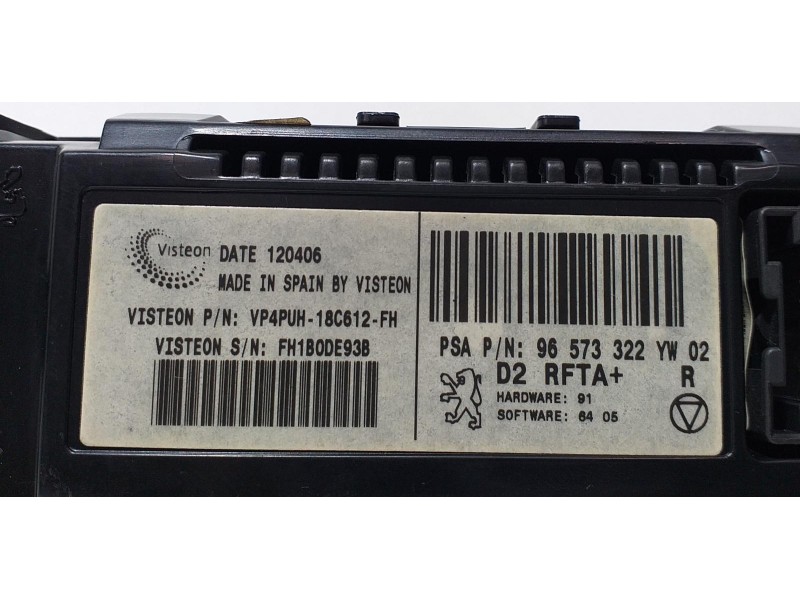 Recambio de mando climatizador para peugeot 407 2.0 16v hdi cat (rhr / dw10bted4) referencia OEM IAM 96573322 65681 