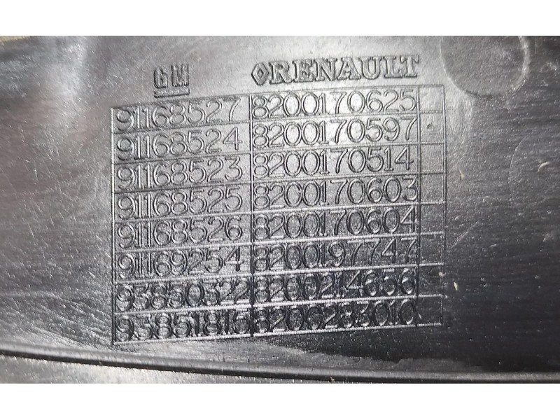 Recambio de maneta exterior delantera derecha para opel vivaro furgón/combi (07.2006 =>) combi 2.9t l1h1 referencia OEM IAM 9116