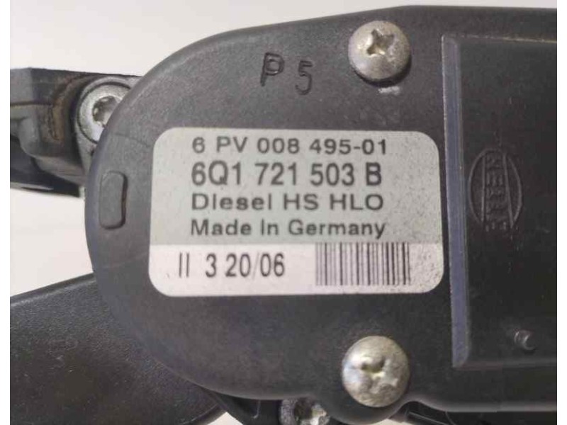 Recambio de potenciometro pedal para seat ibiza (6l1) referencia OEM IAM 6Q1721503B 86591 