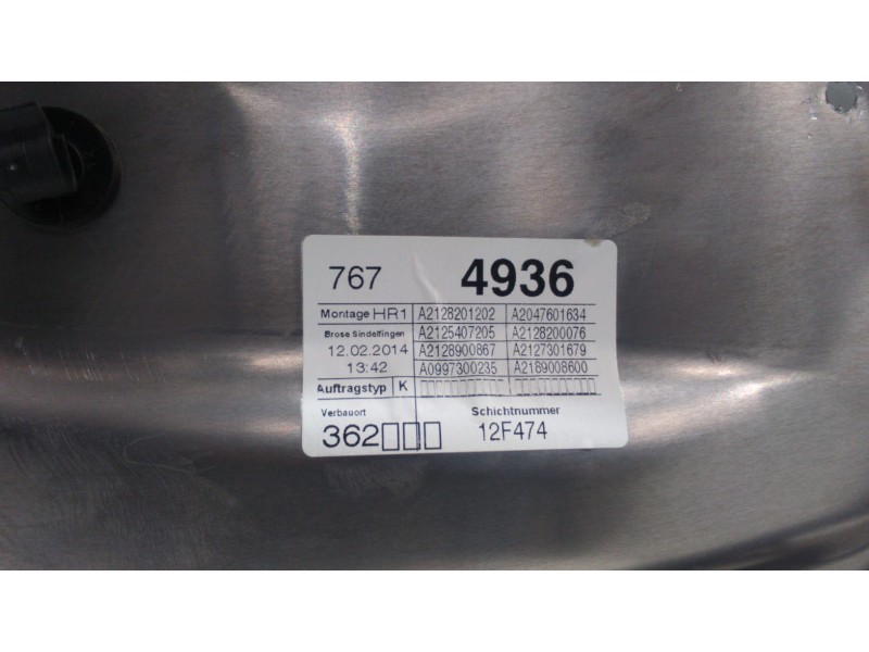 Recambio de elevalunas trasero derecho para mercedes-benz clase e (w212) familiar 200 cdi blueefficiency (212.205) referencia OE